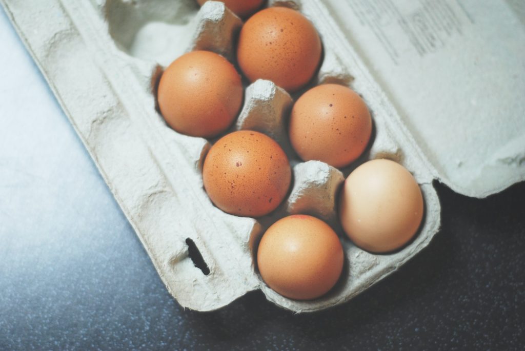 Eier Großhandel im Karton verpackt.